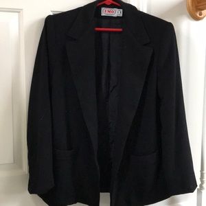 Vintage black wool blazer